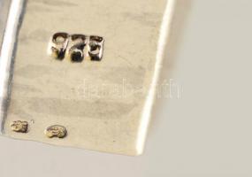 Ezüst(Ag) áttört glídes karkötő, jelzett, h: 17,5 cm, nettó:  25,2 g