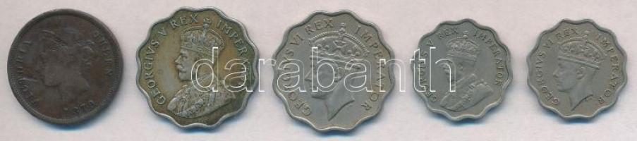 Ciprus 1879-1938. 1/4p-1p (5xklf) T:1-,2,3
Cyprus 1879-1938. 1/4 Piastre - 1 Piastre (5xdiff) C:AU,...