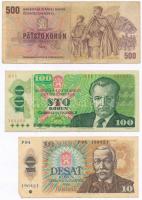 Csehszlovákia 1961-1989. 6db-os bankjegy tétel, közte 1973. 500K T:III
Czechoslovakia 1961-1989. 6p...