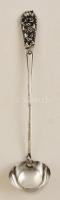 Ezüst(Ag) virágos nyelű kis merőkanál, jelzett, h: 14,5 cm, nettó: 16,4 g