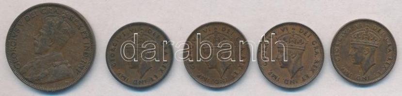 Kanada / Új-Fundland 1917-1943. 1c Br (5xklf) T:1-,2
Canada / Newfoundland 1917-1943. 1 Cent Br (5x...