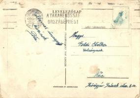 Honvéd romantikus katonai művészlap / Hungarian romantic military art postcard. s: Kesjár + A takaré...