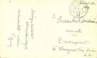 1940 Marosvásárhely, Targu Mures; Széchenyi tér, templomok / square, churches. photo + Tábori Postah...