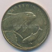 Lengyelország 2004. 2Zl sárgaréz Barna Delfin T:2 Poland 2004. 2 Zlotych Brass Harbor Porpoise C:XF Krause Y#464