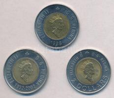 Kanada 1996-2002. 2$ (3xklf) T:1- Canada 1996-2002. 2 Dollars (3xdiff) C:AU