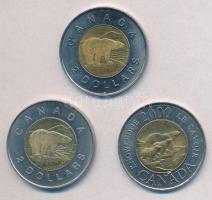 Kanada 1996-2002. 2$ (3xklf) T:1-
Canada 1996-2002. 2 Dollars (3xdiff) C:AU