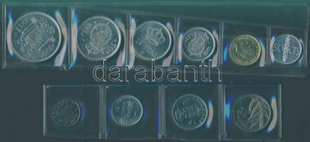 Spanyolország 1975. 50c, 1P, 5P, 25P, 50P, 100P sor, kereskedői szettben T:1,1/2 + Belgium 1980. 50c...