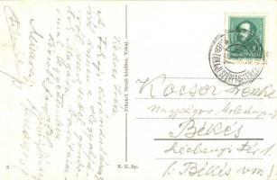 Tokaj, Római katolikus templom, Gyógyszertár, piaci árusok. Fränkel Dezső kiadása + 1935 Tokaji szür...