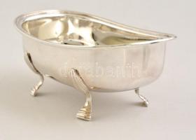 Ezüst(Ag) ovális tálka, jelzett, 11,6×7,7 cm, nettó: 69,3 g