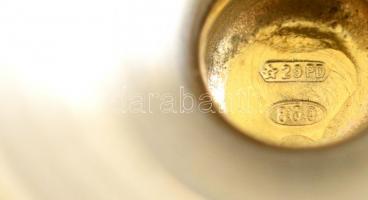 Ezüst(Ag) kerek tojástartó, jelzett, d: 9,6 cm, nettó: 83,1 g