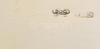 Ezüst(Ag) füles kiöntő, jelzett, 12,5×8,2 cm, nettó: 95,8 g