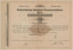 Budapest 1917. "Kisbirtokosok Országos Földhitelintézete" 4 1/2%-os záloglevele 2000K-ról,...