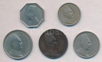 Egyiptom 1924-1933. 1m-10m (5xklf) T:1-,2,2- Egypt 1924-1933. 1 Millieme - 10 Milliemes (5xdiff) C:AU,XF,VF