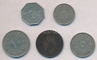 Egyiptom 1924-1933. 1m-10m (5xklf) T:1-,2,2-
Egypt 1924-1933. 1 Millieme - 10 Milliemes (5xdiff) C:...