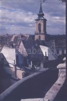 cca 1960-1970 Szentendre, utcaképek, 8 db színes diapozitív kép, 3,5×3,3 cm