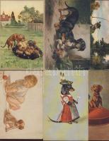 Kutyák, 28db régi képeslap