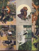 Kutyák, 28db régi képeslap