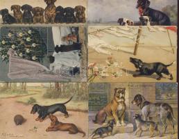 Kutyák, 28db régi képeslap