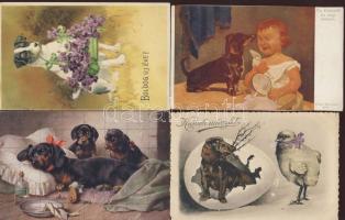Kutyák, 28db régi képeslap