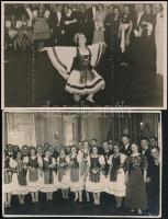 1930 Tihanyi bál, 2 db, Macsi András fotó, pecséttel jelzett, 12×18 cm