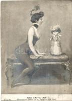 31 db RÉGI hölgyek művész motívumlap / 31 pre-1945 lady art motive cards