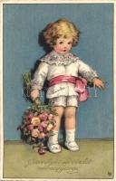 39 db RÉGI üdvözlőlap, főként karácsony, húsvét, újév, közte litho és dombornyomott / 39 pre-1945 gr...