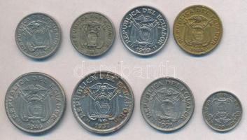 Ecuador 1928-1971. 5c-1S (8xklf) T:1-,2,2- Ecuador 1928-1971. 5 Centavos - 1 Sucre (8xdiff) C:AU,XF,VF