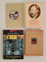 1934-2013 Kós Károly 4 db műve:   Az országépítő. Szeged, 2013, Lazi. Kiadói kartonált papírkötés.   "Kőből, fából, házat...igékből várat." (In memoriam Kós Károly 1883-1983.) Bp.,1983,Magvető. Kiadói kartonált papírkötés.   Székely balladák. Bukarest, 1973, Kriterion Könyvkiadó, 41 p. Kiadói fűzött illusztrált papírborítékban. Készült Kós Károly kilencvenedik születésnapjára.  Erdély. Az Erdélyi Szépmíves Céh 10 éves jubileumára kiadott díszkiadás III. Kolozsvár, 1934, Erdélyi Szépmíves Céh. Kós Károly szövegközi és egészoldalas, eredeti linómetszeteivel. Kiadói egészvászon-kötésben.