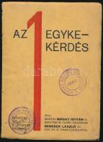 Máday István: Az egyke-kérdés. Bp., 1935, Studium. Kiadói papírkötés, kopottas állapotban.