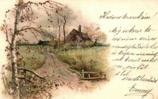 1899 Landscape, litho (EK)