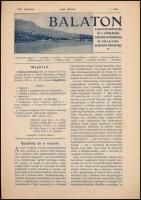 1928 Balaton, A Balatoni Szövetség hivatalos értesítője. XXI. évf. 3. száma. Sok képpel és hirdetéssel