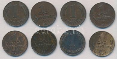 Lettország 1924-1939. 1s Br (8xklf) T:1- Latvia 1924-1939. 1 Santims Br (8xdiff) C:AU