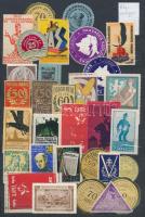 Régi magyar levélzáró összeállítás berakólapon / poster stamps