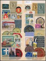 Német levélzáró összeállítás berakólapon / German poster stamps