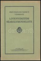 1932 Pest-Pilis-Solt-Kiskun Vármegye Lótenyésztési Szabályrendelete. Bp., 1932. Füzet papír kötésben.