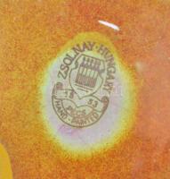 Zsolnay eozin mázas kis kaspó, jelzett, kopott, m:8 cm, d:8,5 cm