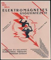 Dr. Réh Béla Elektromágnesen Gyógyintézete reklámkártya, 14×12 cm