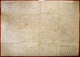 1944 Magyarország közigazgatási térképe 1918-ban, 1944-ben, 1:750.000, Szerk.: Turner István. Bp., Kókai Lajos, 83x118 cm.