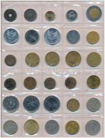 Vegyes: 191db-os magyar és külföldi érme tétel, albumba rendezve, közte egy római + 7db bankjegy, eg...