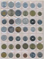 Vegyes: 191db-os magyar és külföldi érme tétel, albumba rendezve, közte egy római + 7db bankjegy, eg...