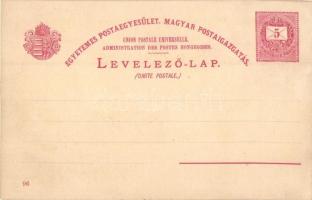 Budapest XIV. Vajdahunyad vára. Ezredéves Országos Kiállítás, piros 5 Kr. Ga. s: Morelli G. Dörre T ...