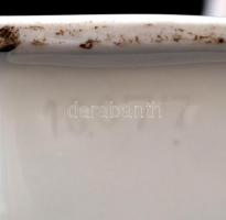 Kutyák, kézzel festett, jelzés nélkül, kopott, m:16,5 cm, h:20 cm