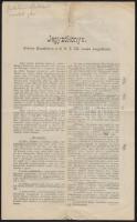 1900 Keszthely Balatoni Halászati Társulat ülésének jegyzőkönyve 4+ 4p.