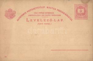 Budapest XIV. Vajdahunyad vára. Ezredéves Országos Kiállítás, piros 5 Kr. Ga. s: Morelli G. Dörre T ...