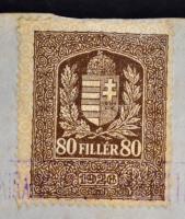 1930 Pergamen építész diploma, ép, viasz függőpecséttel