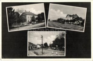 Ipolyság, Sahy; Magyar Királyi Állami Kórház, vasútállomás, vonat, Újváros / hospital, railway station, train