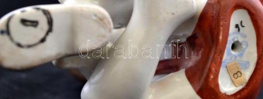 Aquincumi cipőfűző kisfiú, kézzel festett, jelzett, hibátlan, m: 11 cm