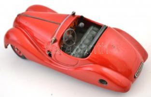 cca 1950 Schuco Examico 4001 fém, felhúzós játék autó kulcs nélkül, de jó állapotban / Vintage toy c...