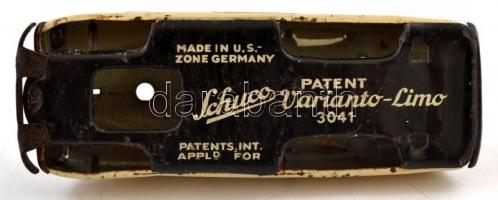 cca 1950 Schuco Varianto fém játékautó váz, hozzá némi alkatrész. / Case only