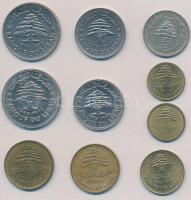 Libanon 1961-1978. 5p-1L (10xklf) T:1-,2
Lebanon 1961-1978. 5 Piastres - 1 Livre (10xdiff) C:AU,XF